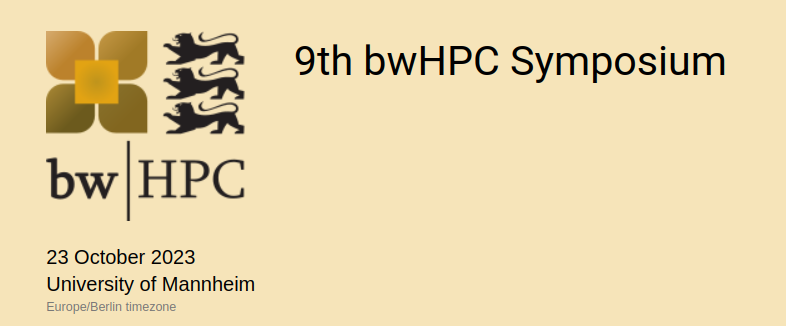 bwHPC Symposium 2023